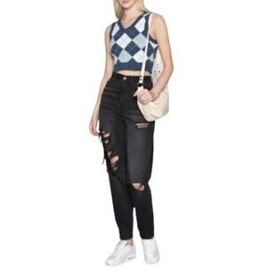 American Eagle Relaxed Mom Jean 24 Destroyed